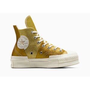 NEW Women's CONVERSE Chuck 70 Plus Glitter Sneaker Shoes Gold A08176C